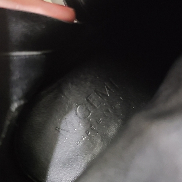 M. Gemi The Corsa Black Leather Ankle Boots Low Block Heel Almond Toe Size 5 - Picture 10 of 12